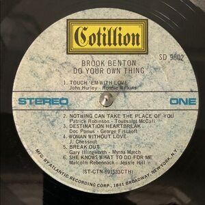 Brook Benton 'Do Your Own Thing' Vinyl Record 1969